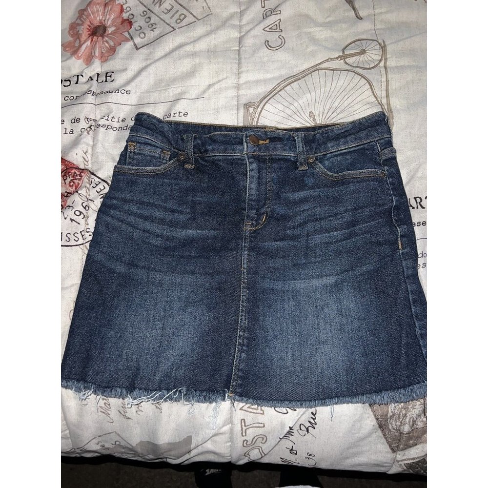 RSQ Collective Womens Jean Skirt 7 Juniors Blue Stretch Denim‎ Mini ALine Tillys